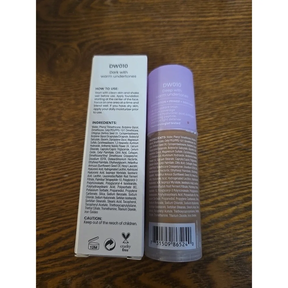 JOAH‎ Foundation Crystal Glow Peptide-Infused DW010 Lot Of 2